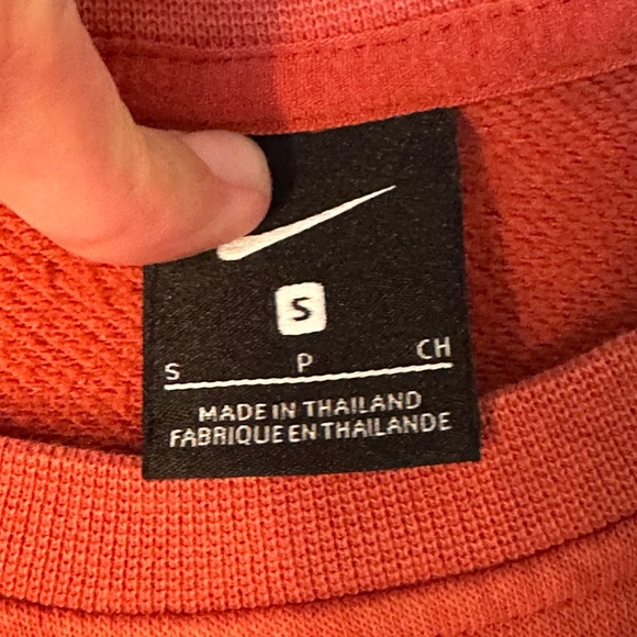 Nike Vintage Y2K Cropped Sweatshirt Burnt Orange Swoosh Size Small - Picture 8 of 10